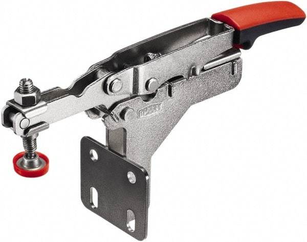 Bessey - 450 Lb Holding Capacity, Horizontal Handle, Manual Hold Down Toggle Clamp - U-Bar, Flanged Base, Carbon Steel - Industrial Tool & Supply