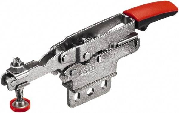 Bessey - 450 Lb Holding Capacity, Horizontal Handle, Manual Hold Down Toggle Clamp - U-Bar, Straight Base, Carbon Steel - Industrial Tool & Supply