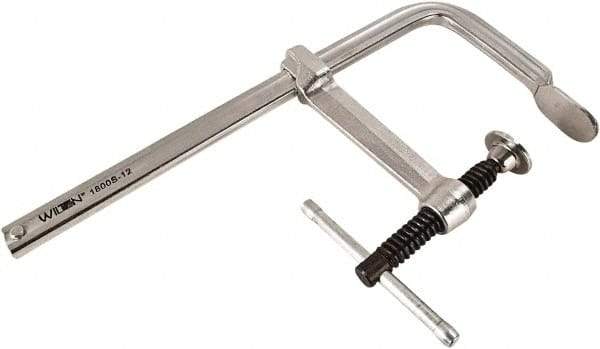 Wilton - 4-3/4" Deep Throat, 8" Max Capacity, Standard Sliding Arm Clamp - 1,800 Lb Clamping Pressure - Industrial Tool & Supply