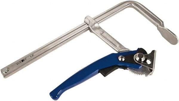 Wilton - 2-3/8" Deep Throat, 4" Max Capacity, Standard Sliding Arm Clamp - 350 Lb Clamping Pressure - Industrial Tool & Supply