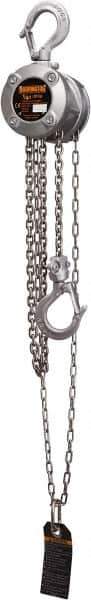 Harrington Hoist - 500 Lb Lifting Capacity, 20' Lift Height, Hand Hoist - Made from Chain - Industrial Tool & Supply