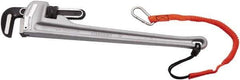 Proto - 12" Aluminum Tethered Straight Pipe Wrench - 2" Pipe Capacity - Industrial Tool & Supply