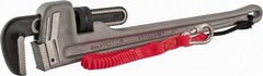 Proto - 24" Aluminum Tethered Straight Pipe Wrench - 4" Pipe Capacity - Industrial Tool & Supply