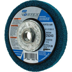 Norton - 4-1/2" Diam, 1/2" Face Width, Medium Grade, Aluminum Oxide Deburring Wheel - Industrial Tool & Supply