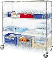 Quantum Storage - 18" Wide, 63" High, Open Shelving Accessory/Component - Vinyl, 48" Long, Use with Wire Shelving Units (WR Series) - Industrial Tool & Supply
