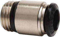 Value Collection - 6mm Outside Diam, M5 Metric, Nickel Plated Brass Push-to-Connect Tube Male Connector with Internal Hex - 250 Max psi, Tube to Metric Thread Connection, Buna O-Ring - Industrial Tool & Supply