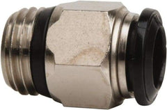 Value Collection - 10mm Outside Diam, 3/8 Universal, Nickel Plated Brass Push-to-Connect Tube Male Connector - 250 Max psi, Tube to Universal Thread Connection, Buna O-Ring - Industrial Tool & Supply