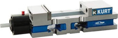 Kurt - 4" Jaw Width, 6" Jaw Opening Capacity, Horizontal Stationary Machine Vise - Reverse Hydraulic Operation, 7,800 Lb Capacity, 1 Station, 13.985" Long x 3.4900" High x 1-15/64" Deep, 1.235" Jaw Height, Ductile Iron - Industrial Tool & Supply