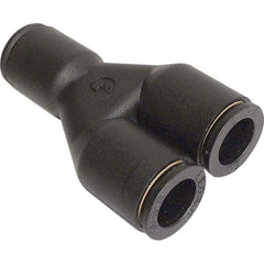 Legris - Plastic Push-To-Connect Tube Fittings Type: Union Y Tube Outside Diameter (mm): 10 x 12 - Industrial Tool & Supply