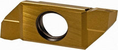 Iscar - 22SCIR Grade IC1008, Carbide Grooving Insert - 3.8mm Max Depth of Cut, 0.1mm Corner Radius, TiAlN/TiN Finish - Industrial Tool & Supply