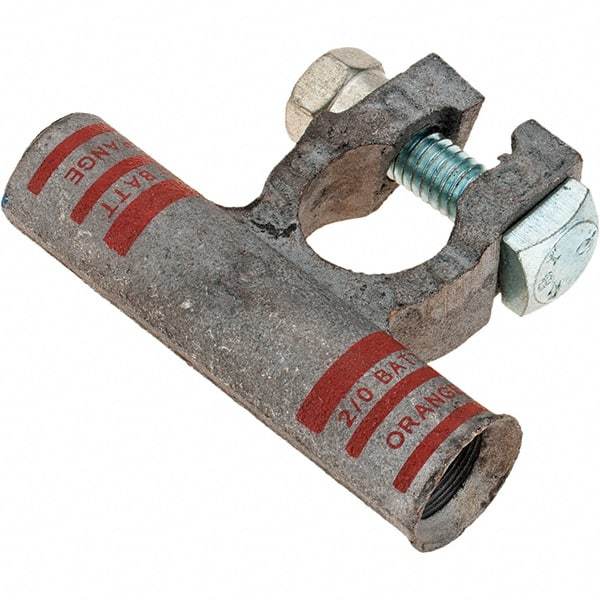Thomas & Betts - 2/0 AWG, Tin Plated Copper Battery Connector - Orange - Industrial Tool & Supply
