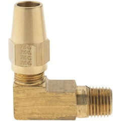 Eaton - 3/8" OD, Brass Male Elbow - Comp x MNPT Ends - Industrial Tool & Supply