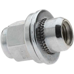 Value Collection - M12-1.5 Chrome Finish Mag Wheel Nut - 21mm Hex, 37mm Overall Length - Industrial Tool & Supply