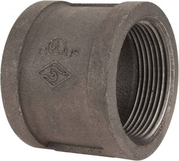 Value Collection - Size 2-1/2", Class 150, Malleable Iron Black Pipe Coupling (Right Hand) - 150 psi, Threaded End Connection - Industrial Tool & Supply