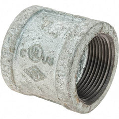 Value Collection - Class 150, 1-1/4" Galvanized Pipe Coupling (Right Hand) - Threaded, Malleable Iron - Industrial Tool & Supply