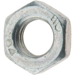 Import - M5x0.80 Metric Coarse Steel Right Hand Hex Jam Nut - 8mm Across Flats, 2.7mm High, Zinc-Plated Finish - Industrial Tool & Supply