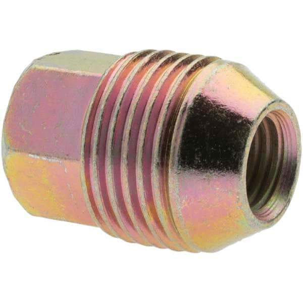 Value Collection - M12-1.5 Zinc Finish External Thread Wheel Nut - 19mm Hex, 31mm Overall Length, 60° Seat Angle - Industrial Tool & Supply