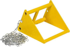 Vestil - 9-13/16" Wide x 8-1/4" High x 9-15/16" Deep, Steel Wheel Chock - Industrial Tool & Supply