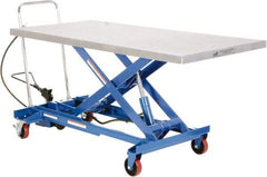 Vestil - 1,000 Lb Capacity Manual Scissor Lift - 12-1/8" to 35-1/2" Lift Height, 63" Platform Length x 31-1/2" Platform Width - Industrial Tool & Supply