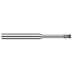 Diamond End Mills for Non-Ferrous Materials - CVD Diamond - 0.1250″ (1/8″) Cutter Diameter × 0.0150″ (1/64″) Radius × 0.1870″ (3/16″) Length of Cut × 1.0000″ (1″) Reach Carbide Corner Radius End Mill, 4 Flutes, CVD Diamond Coated - Exact Industrial Supply