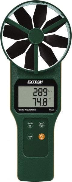 Extech - 0.2 to 30 m/Sec Air CFM and CMM Thermo Anemometer - 140°F Max - Industrial Tool & Supply
