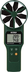 Extech - 0.2 to 30 m/Sec Air CFM and CMM Thermo Anemometer - 140°F Max - Industrial Tool & Supply