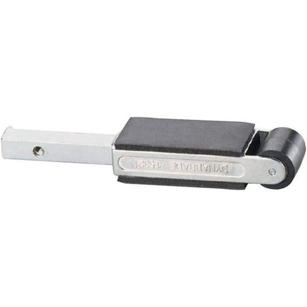 Dynabrade - 7/8" Wide Contact Arm - For Flat Grinding with Platen Pad, 18" Belt Length x 1" Belt Width, Crowned, Rubber, 70" Contact Wheel Diam - Industrial Tool & Supply