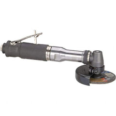 Dynabrade - 4" Wheel Diam, 13,500 RPM, Pneumatic Angle & Disc Grinder - 3/8-24 Spindle, 40 CFM, Rear Exhaust - Industrial Tool & Supply
