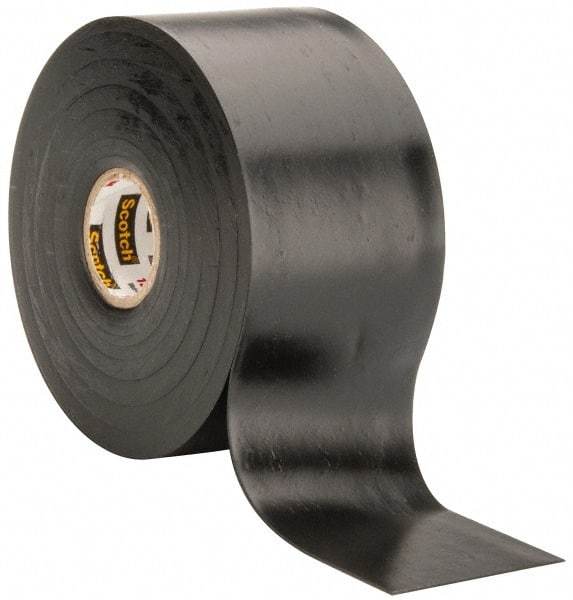 3M - 2" x 30', Black Rubber Electrical Tape - Series 130C, 30 mil Thick, 750 V/mil Dielectric Strength, 7.5 Lb./Inch Tensile Strength - Industrial Tool & Supply