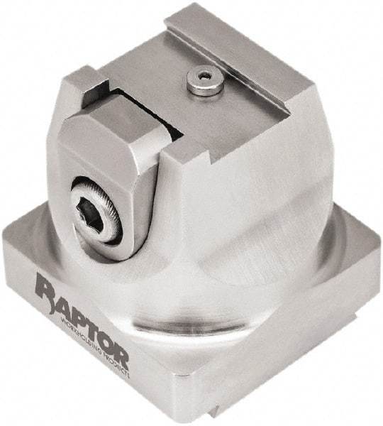Raptor Workholding - 2" High x 2.07" Wide x 2.07" Long Dovetail Vise - 3/4" Jaw Opening Capacity, 1/8" High x 1.26" Wide Jaw, For 4 & 5 Axis Workholding Systems - Industrial Tool & Supply