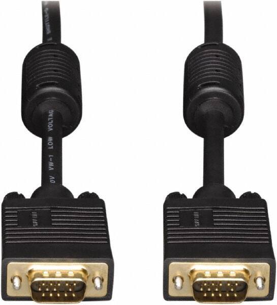 Tripp-Lite - 100' Long, HD15/HD15 Computer Cable - Black, Male x Male - Industrial Tool & Supply