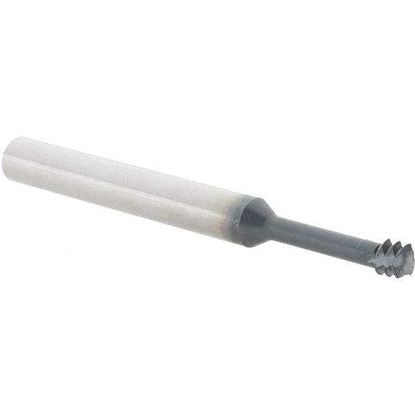 Iscar - 1/4-20 UNC, 0.187" Cutting Diam, 3 Flute, Solid Carbide Helical Flute Thread Mill - Internal Thread, 3/4" LOC, 2-1/2" OAL, 1/4" Shank Diam - Industrial Tool & Supply