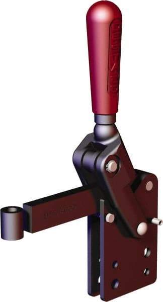De-Sta-Co - 2,248 Lb Holding Capacity, Vertical Handle, Manual Hold Down Toggle Clamp - 90° Handle Movement, 120° Bar Opening, Solid Bar, Straight Base, Oxide Finish, Forged Alloy Steel - Industrial Tool & Supply