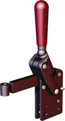 De-Sta-Co - 2,248 Lb Holding Capacity, Vertical Handle, Manual Hold Down Toggle Clamp - 90° Handle Movement, 120° Bar Opening, Solid Bar, Straight Base, Oxide Finish, Forged Alloy Steel - Industrial Tool & Supply