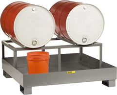 Little Giant - 66 Gal Sump, 2 Drum, Steel Drum Rack - 51" Long x 51" Wide x 22" High - Industrial Tool & Supply
