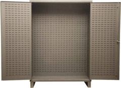 Durham - Locking Storage Cabinet - Steel, 72" Wide x 24" Deep x 84" High, Gray - Industrial Tool & Supply