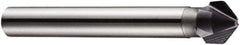 DORMER - 6mm Shank Diam, 3 Flute 90° High Speed Steel Countersink - TiAlN Finish, 50mm OAL, Single End, Straight Shank, Right Hand Cut - Industrial Tool & Supply