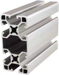 80/20 Inc. - 145 Inches Long x 1-1/2 Inches Wide x 3 Inches High, T Slotted Aluminum Extrusion - 1.325 Square Inches, Clear Anodized Finish - Industrial Tool & Supply