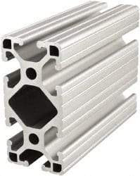 80/20 Inc. - 48 Inches Long x 1-1/2 Inches Wide x 3 Inches High, T Slotted Aluminum Extrusion - 1.7288 Square Inches, Clear Anodized Finish - Industrial Tool & Supply