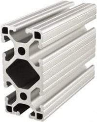 80/20 Inc. - 48 Inches Long x 1-1/2 Inches Wide x 3 Inches High, T Slotted Aluminum Extrusion - 1.7288 Square Inches, Clear Anodized Finish - Industrial Tool & Supply