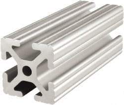 80/20 Inc. - 72 Inches Long x 1-1/2 Inches Wide x 1-1/2 Inches High, T Slotted Aluminum Extrusion - 1.154 Square Inches, Clear Anodized Finish - Industrial Tool & Supply