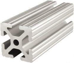 80/20 Inc. - 72 Inches Long x 1-1/2 Inches Wide x 1-1/2 Inches High, T Slotted Aluminum Extrusion - 1.154 Square Inches, Clear Anodized Finish - Industrial Tool & Supply