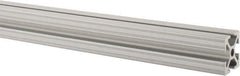 80/20 Inc. - 72 Inches Long x 1 Inch Wide x 1 Inch High, T Slotted Aluminum Extrusion - 0.4379 Square Inches, Clear Anodized Finish - Industrial Tool & Supply