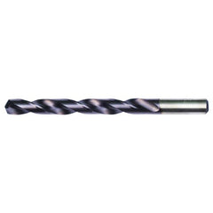 #38 RHS / RHC HSS-CO 8% (M42) 135 Degree Split Point Heavy Duty Cobalt Drill - TiAlN - Exact Industrial Supply