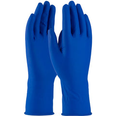 ‎62-327PF/XL Disposable Gloves - Ambi-Thix Medical Disposable Latex - Blue 13 Mil Powder Free - Textured-Box of 50 - Exact Industrial Supply