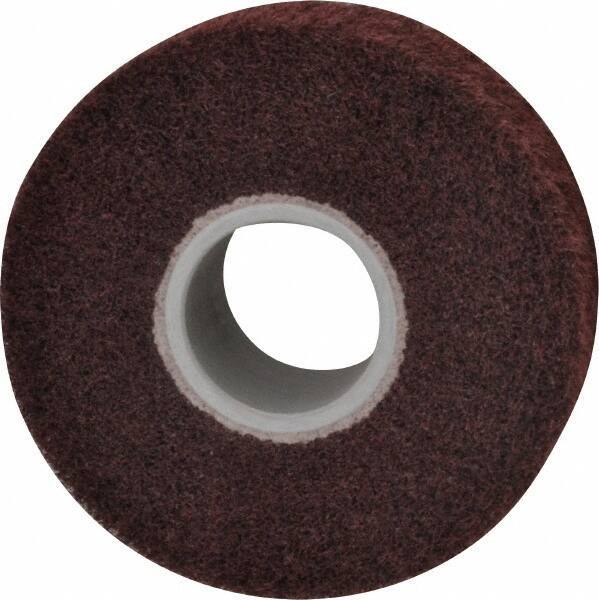 3M - 6" Diam Aluminum Oxide Finishing Flap Wheel - 2" Hole, 2" Wide, Density 5, Nonwoven, Medium Grade, 3,400 Max RPM - Industrial Tool & Supply