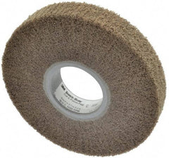 3M - 6" Diam Aluminum Oxide Cutting, Polishing Flap Wheel - 2" Hole, 1" Wide, Density 5, Nonwoven, Medium Grade, 4,000 Max RPM - Industrial Tool & Supply