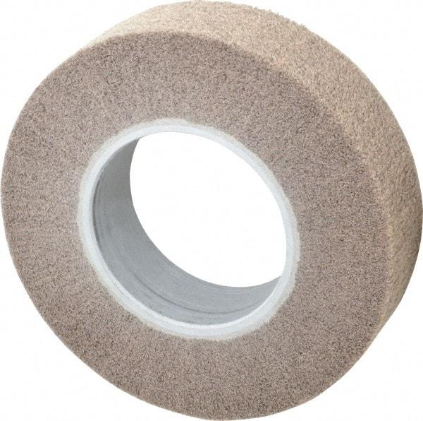 3M - 8" Diam Aluminum Oxide Cutting, Polishing Flap Wheel - 4" Hole, 2" Wide, Density 7, Nonwoven, Medium Grade, 4,000 Max RPM - Industrial Tool & Supply