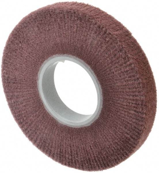 3M - 8" Diam Aluminum Oxide Finishing Flap Wheel - 3" Hole, 1" Wide, Density 7, Nonwoven, Fine Grade, 3,200 Max RPM - Industrial Tool & Supply