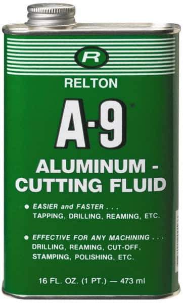 Relton - A-9, 1 Pt Bottle Cutting Fluid - Semisynthetic, For Broaching, Drilling, Milling, Reaming, Sawing, Tapping, Threading - Industrial Tool & Supply